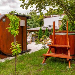 Zdjęcie balii przy saunie